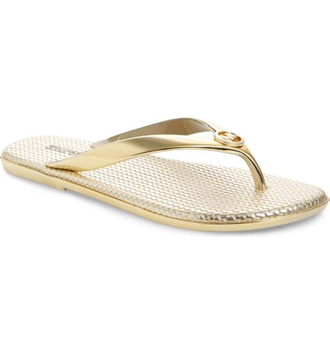 michael kors jelly flip flops with bow|Jet Set Metallic Jelly Flip.